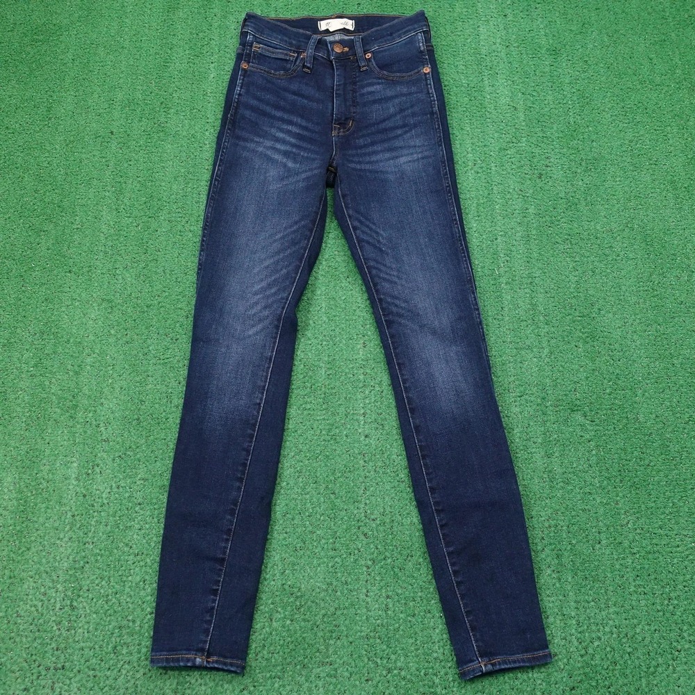 Madewell Jeans‎ Womens 24 Blue 10" High Rise Skinny Dark Wash Stretch 24x28